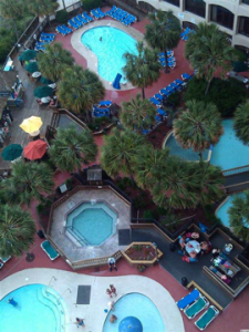 View of Pools From Balcony